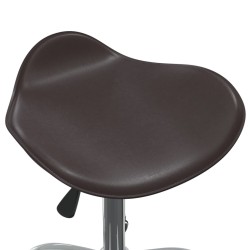 Chaise pivotante de salle à manger Marron Similicuir  