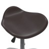 Chaise pivotante de salle à manger Marron Similicuir  
