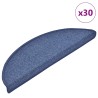 Tapis d'escalier 30 pcs bleu 56x17x3 cm 