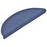 Tapis d'escalier 30 pcs bleu 56x17x3 cm 