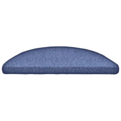 Tapis d'escalier 30 pcs bleu 56x17x3 cm 