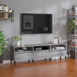 Meuble TV sonoma gris 150x30x44,5 cm bois d'ingénierie 