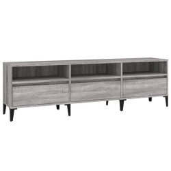 Meuble TV sonoma gris 150x30x44,5 cm bois d'ingénierie 
