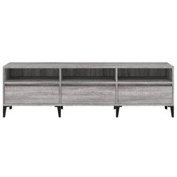 Meuble TV sonoma gris 150x30x44,5 cm bois d'ingénierie 