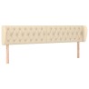 Tête de lit avec oreilles Crème 203x23x78/88 cm Tissu 