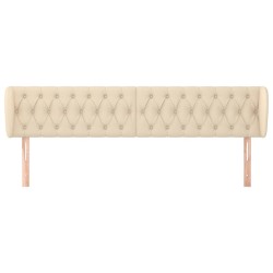 Tête de lit avec oreilles Crème 203x23x78/88 cm Tissu 