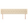 Tête de lit avec oreilles Crème 203x23x78/88 cm Tissu 