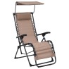 Chaise pliable de terrasse Textilène Taupe 