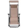 Chaise pliable de terrasse Textilène Taupe 