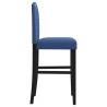 Chaises de bar lot de 2 bois massif d'hévéa et tissu 