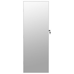 Armoire à bijoux avec miroir et éclairage LED mural noir 