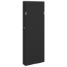 Armoire à bijoux avec miroir et éclairage LED mural noir 