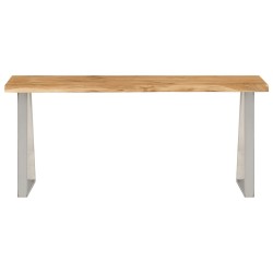 Banc avec bord vivant 105 cm bois d'acacia massif 
