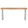 Banc avec bord vivant 105 cm bois d'acacia massif 