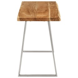 Banc avec bord vivant 105 cm bois d'acacia massif 