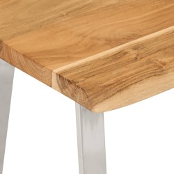 Banc avec bord vivant 105 cm bois d'acacia massif 