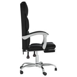 Fauteuil inclinable de bureau Noir Similicuir 