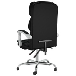 Fauteuil inclinable de bureau Noir Similicuir 