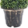 Plante de buis artificiel en spirale avec pot Vert 117 cm 