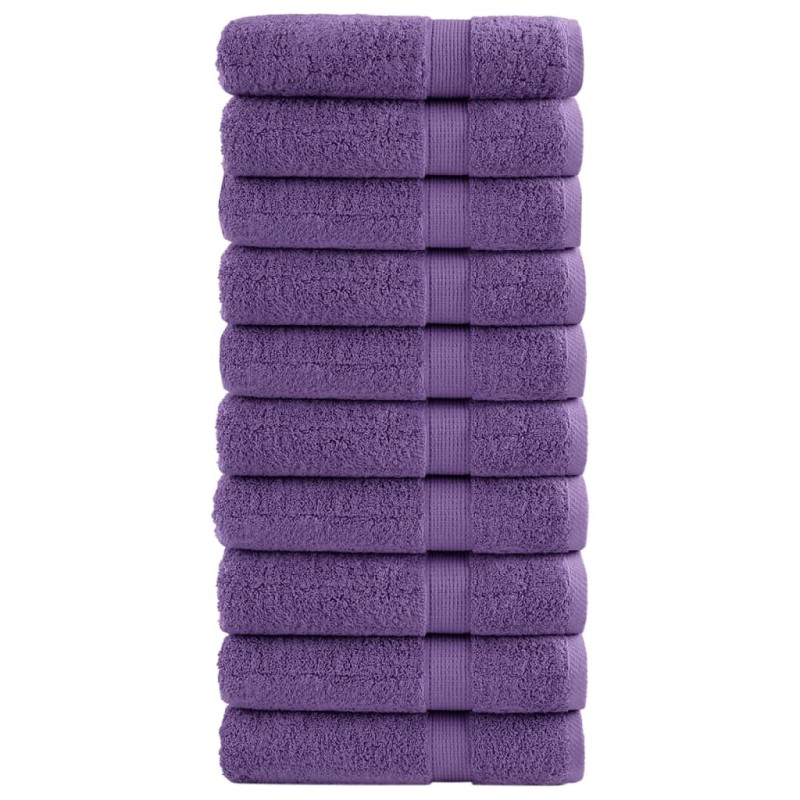 Serviettes de douche de qualité supérieure SOLUND 10 pcs violet 