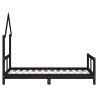 Cadre de lit pour enfant noir 80x160 cm bois de pin massif 