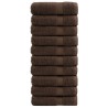 Serviettes de douche de qualité supérieure SOLUND 10 pcs marron 
