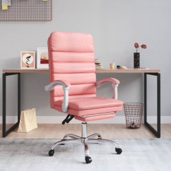 Fauteuil de massage inclinable de bureau Rose Similicuir 