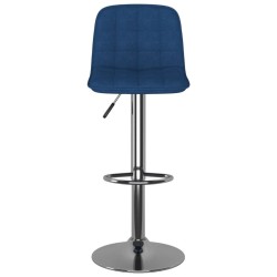 Tabourets de bar lot de 2 bleu tissu 