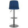 Tabourets de bar lot de 2 bleu tissu 