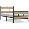 Cadre de lit en métal sans matelas chêne sonoma 107x203 cm 