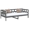 Lit de jour sans matelas gris bois de pin massif 90x200 cm 