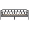 Lit de jour sans matelas gris bois de pin massif 90x200 cm 
