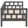 Lit de jour sans matelas gris bois de pin massif 90x200 cm 