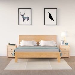 Tables de chevet 2 pcs 50x35x61,5 cm Bois de pin massif 