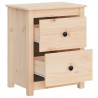 Tables de chevet 2 pcs 50x35x61,5 cm Bois de pin massif 