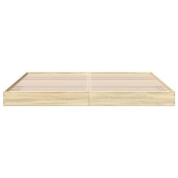 Cadre de lit sans matelas chêne sonoma 180x200 cm 