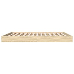 Cadre de lit sans matelas chêne sonoma 180x200 cm 