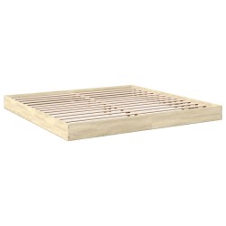 Cadre de lit sans matelas chêne sonoma 180x200 cm 