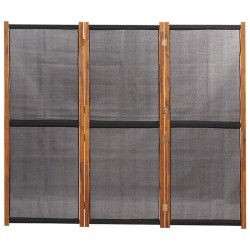 Cloison de séparation 3 panneaux Noir 210x180 cm 