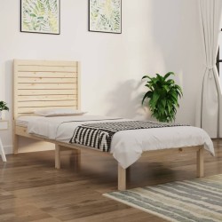 Cadre de lit sans matelas 75x190 cm bois massif 