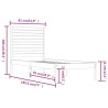 Cadre de lit sans matelas 75x190 cm bois massif 