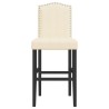 Chaises de bar lot de 2 bois massif d'hévéa et tissu 
