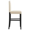 Chaises de bar lot de 2 bois massif d'hévéa et tissu 