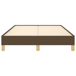 Cadre de lit sans matelas marron foncé 120x190 cm tissu 