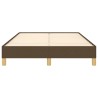 Cadre de lit sans matelas marron foncé 120x190 cm tissu 