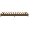 Cadre de lit sans matelas marron foncé 120x190 cm tissu 