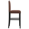 Chaises de bar lot de 2 bois massif d'hévéa et tissu 