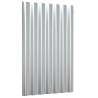 Panneaux de toit 36 pcs Acier enduit de poudre Argenté 60x36 cm 