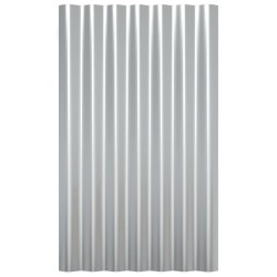 Panneaux de toit 36 pcs Acier enduit de poudre Argenté 60x36 cm 