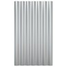 Panneaux de toit 36 pcs Acier enduit de poudre Argenté 60x36 cm 